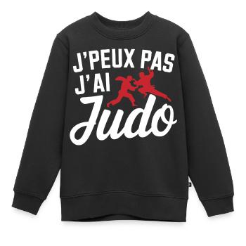 Ich kann nicht, ich kann Judo haben - Kinder Premium Organic Sweatshirt - Schwarz - Vorne - AI Model Kid Female (0cm)