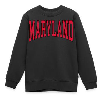 Maryland - Sweat Premium enfant bio - noir - Devant - AI Model Kid Female (0cm)