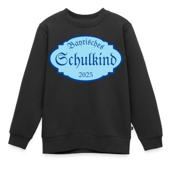 BAYRISCHES SCHULKIND 2025 - ORIGINAL AUS BAYERN - Kinder Premium Organic Sweatshirt - Schwarz - Vorne - AI Model Kid Female (0cm)