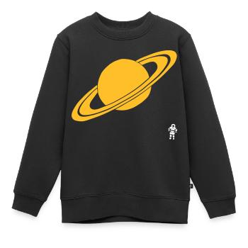 Saturn - Astronaut - Planet - Raumfahrt - Kinder Premium Organic Sweatshirt - Schwarz - Vorne - AI Model Kid Female (0cm)