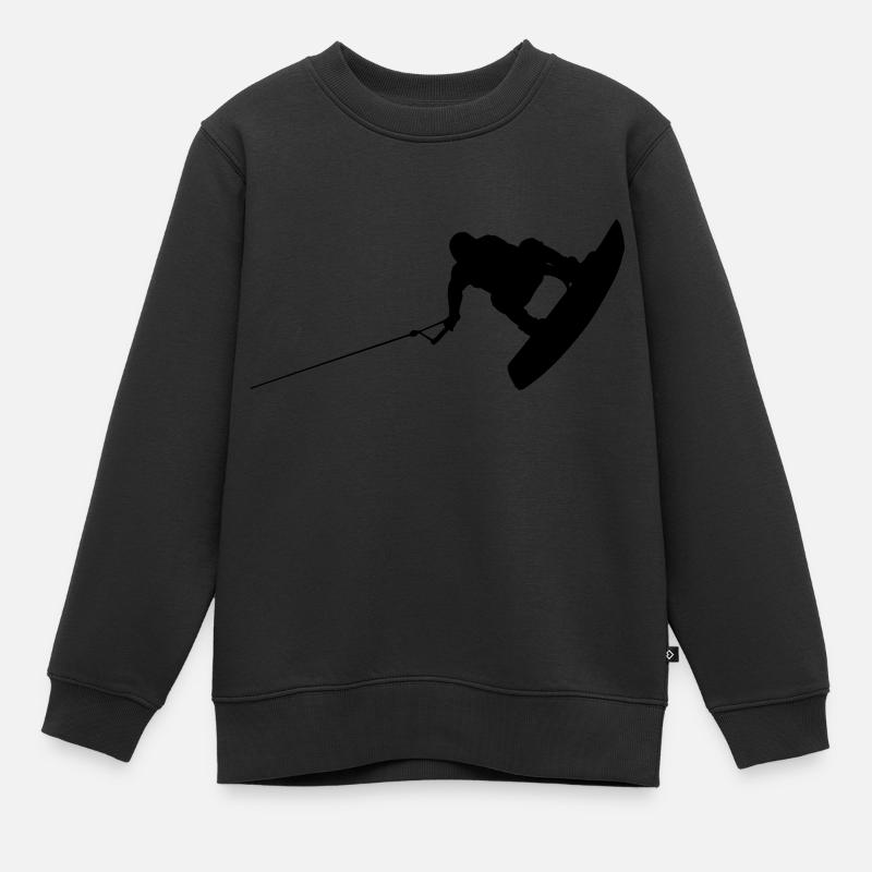 wakeboarder_02 - Sweat Premium enfant bio - noir