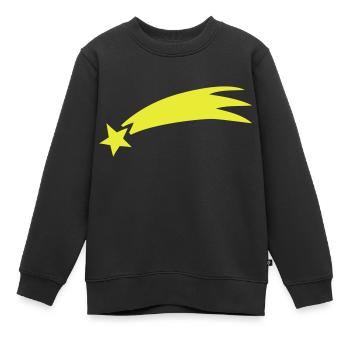 Sternschnuppe - Kinder Premium Organic Sweatshirt - Schwarz - Vorne - AI Model Kid Female (0cm)