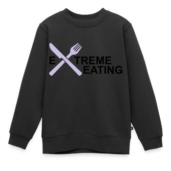 essen - Kinder Premium Organic Sweatshirt - Schwarz - Vorne - AI Model Kid Female (0cm)