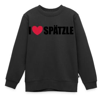 Spätzle - Kinder Premium Organic Sweatshirt - Schwarz - Vorne - AI Model Kid Female (0cm)