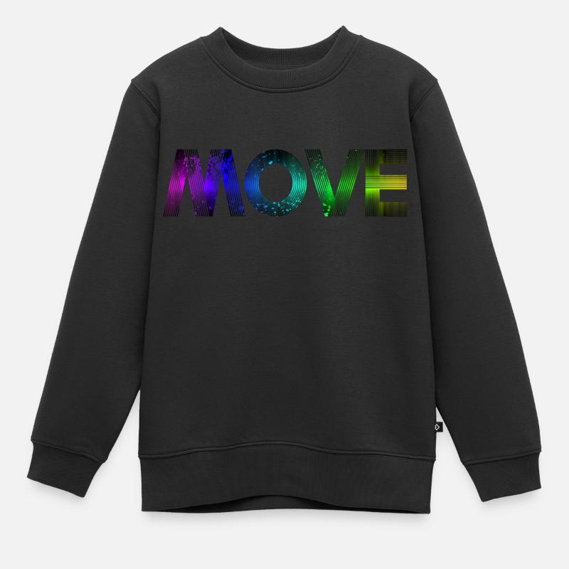 Move - rainbow - Sweat Premium enfant bio - noir