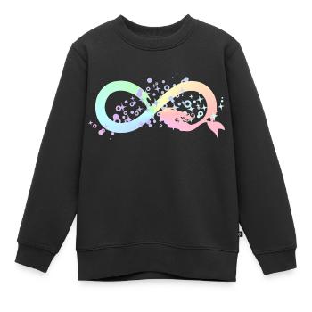 Meerjungfrau mermaid Infinty Unendlichkeit endlos - Kinder Premium Organic Sweatshirt - Schwarz - Vorne - AI Model Kid Female (0cm)