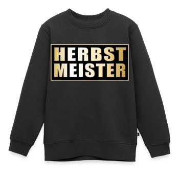 Herbstmeister - Kinder Premium Organic Sweatshirt - Schwarz - Vorne - AI Model Kid Female (0cm)