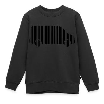 camper van strichcode - Kinder Premium Organic Sweatshirt - Schwarz - Vorne - AI Model Kid Female (0cm)