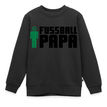 Fußball Papa - Kinder Premium Organic Sweatshirt - Schwarz - Vorne - AI Model Kid Female (0cm)