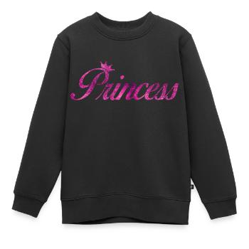 Princesse - Sweat Premium enfant bio - noir - Devant - AI Model Kid Female (0cm)