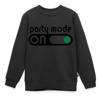 Party Mode On (Fêter / Allumer Interrupteur) - Sweat Premium enfant bio - noir - Devant - AI Model Kid Female (0cm)