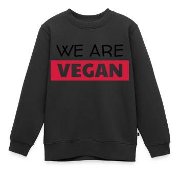 Vegetarier / Vegetarismus / Vegan / Vegetarierin - Kinder Premium Organic Sweatshirt - Schwarz - Vorne - AI Model Kid Female (0cm)