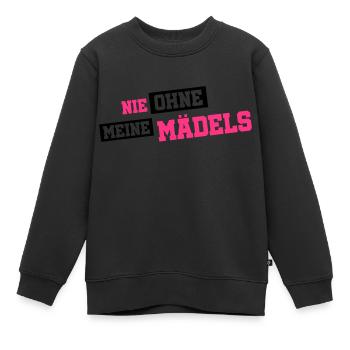 nie ohne meine maedels - Kinder Premium Organic Sweatshirt - Schwarz - Vorne - AI Model Kid Female (0cm)