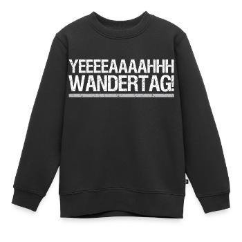 Couple - yeah Wandertag - Kinder Premium Organic Sweatshirt - Schwarz - Vorne - AI Model Kid Female (0cm)