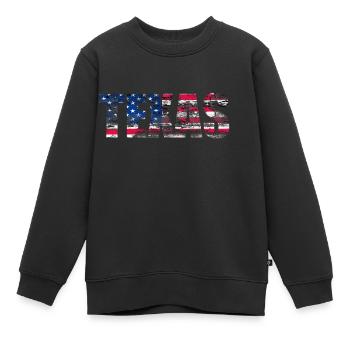 TEXAS - Sweat Premium enfant bio - noir - Devant - AI Model Kid Female (0cm)