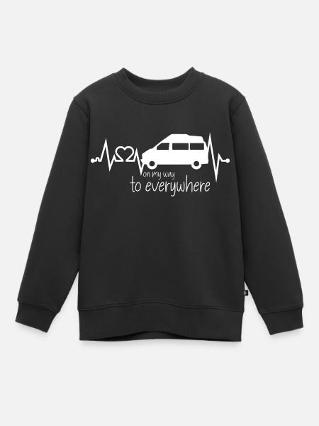 Camping unterwegs Freiheit Reise - Kinder Premium Organic Sweatshirt - Schwarz