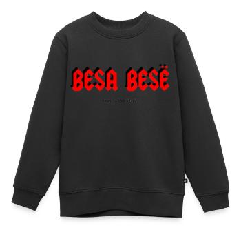 Besa Besë - Kinder Premium Organic Sweatshirt - Schwarz - Vorne - AI Model Kid Female (0cm)