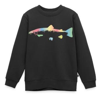 Regenbogenforelle - Kinder Premium Organic Sweatshirt - Schwarz - Vorne - AI Model Kid Female (0cm)