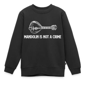 La mandoline n’est pas un criminel drôle de joueur de mandoline - Sweat Premium enfant bio - noir - Devant - AI Model Kid Female (0cm)