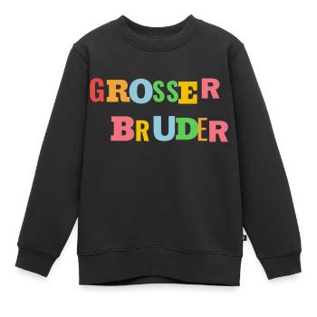 Großer Bruder - Kinder Premium Organic Sweatshirt - Schwarz - Vorne - AI Model Kid Female (0cm)