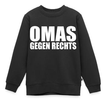 Omas gegen rechts - Kinder Premium Organic Sweatshirt - Schwarz - Vorne - AI Model Kid Female (0cm)