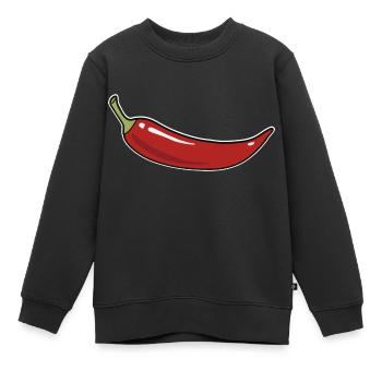 Chilli - Sweat Premium enfant bio - noir - Devant - AI Model Kid Female (0cm)