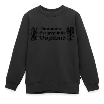 Vogtland autonom Greif Löwe Sachsen Bergrepublik - Kinder Premium Organic Sweatshirt - Schwarz - Vorne - AI Model Kid Female (0cm)