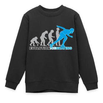 Evolution patinage sur glace, patinage sur glace, patinage sur glace - Sweat Premium enfant bio - noir - Devant - AI Model Kid Female (0cm)