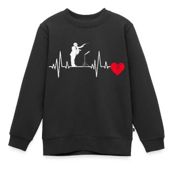 Dirigenten EKG Musik Dirigent Musiker Herzschlag - Kinder Premium Organic Sweatshirt - Schwarz - Vorne - AI Model Kid Female (0cm)