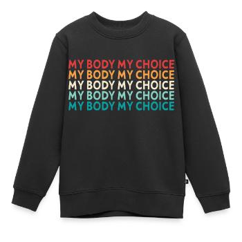 Mon corps, ma décision - Sweat Premium enfant bio - noir - Devant - AI Model Kid Female (0cm)