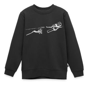 Création d’Adams pour les motocyclistes - Sweat Premium enfant bio - noir - Devant - AI Model Kid Female (0cm)