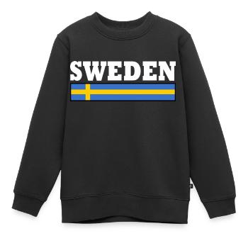 Schweden - Kinder Premium Organic Sweatshirt - Schwarz - Vorne - AI Model Kid Female (0cm)