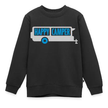 Happy Camper Excursion Camping-car - Sweat Premium enfant bio - noir - Devant - AI Model Kid Female (0cm)