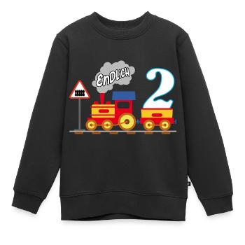 Endlich 2 Jahre zweiter Geburtstag - Kinder Premium Organic Sweatshirt - Schwarz - Vorne - AI Model Kid Female (0cm)