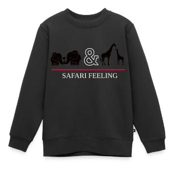 Safari - Kinder Premium Organic Sweatshirt - Schwarz - Vorne - AI Model Kid Female (0cm)