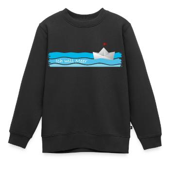 Ich will Meer - Kinder Premium Organic Sweatshirt - Schwarz - Vorne - AI Model Kid Female (0cm)