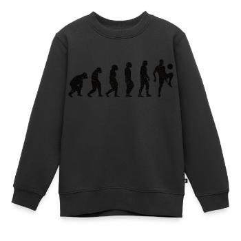 Fußballspieler Fußballmannschaft Fußballdesign - Kinder Premium Organic Sweatshirt - Schwarz - Vorne - AI Model Kid Female (0cm)