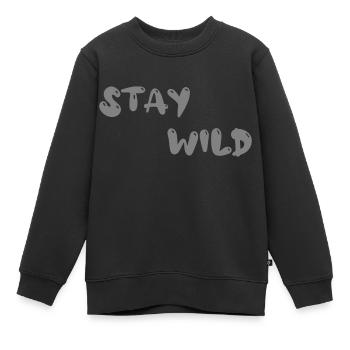stay wild - Kinder Premium Organic Sweatshirt - Schwarz - Vorne - AI Model Kid Female (0cm)