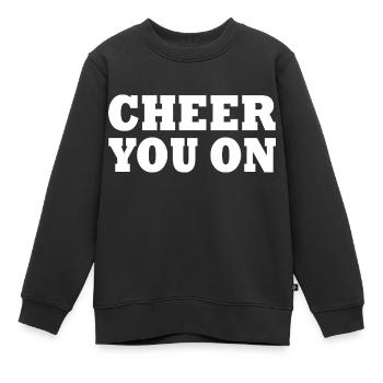 Cheer you on - Sweat Premium enfant bio - noir - Devant - AI Model Kid Female (0cm)