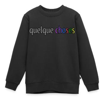 Quelques choses - Sweat Premium enfant bio - noir - Devant - AI Model Kid Female (0cm)