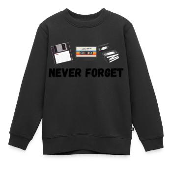 Never Forget - Kinder Premium Organic Sweatshirt - Schwarz - Vorne - AI Model Kid Female (0cm)