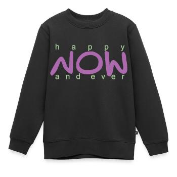 heureux maintenant et pour toujours. - Sweat Premium enfant bio - noir - Devant - AI Model Kid Female (0cm)