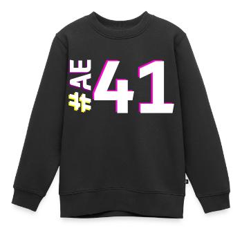 AE41-KARTON - Kinder Premium Organic Sweatshirt - Schwarz - Vorne - AI Model Kid Female (0cm)