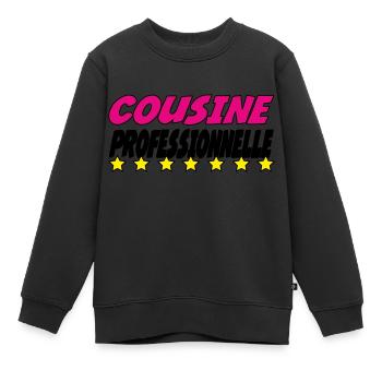 COUSINE PROFESSIONNELLE - Sweat Premium enfant bio - noir - Devant - AI Model Kid Female (0cm)