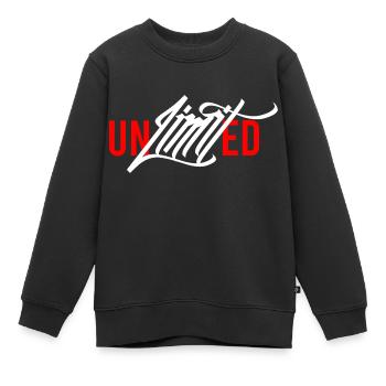 Puissance illimitée - Sweat Premium enfant bio - noir - Devant - AI Model Kid Female (0cm)