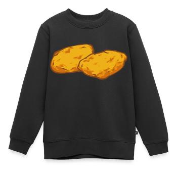 Chicken Nugget Liebhaber Chicken Nuggets - Kinder Premium Organic Sweatshirt - Schwarz - Vorne - AI Model Kid Female (0cm)
