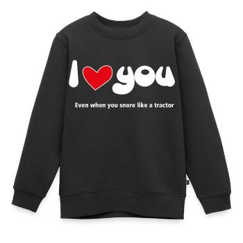 I Love You - Lustige Zitate Paare NEU 22 - Kinder Premium Organic Sweatshirt - Schwarz - Vorne - AI Model Kid Female (0cm)