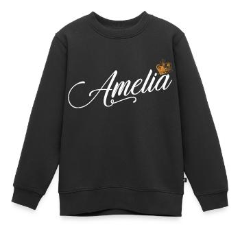 Amelia Name für Frauen Kinder Kleinkinder - Amelia - Kinder Premium Organic Sweatshirt - Schwarz - Vorne - AI Model Kid Female (0cm)