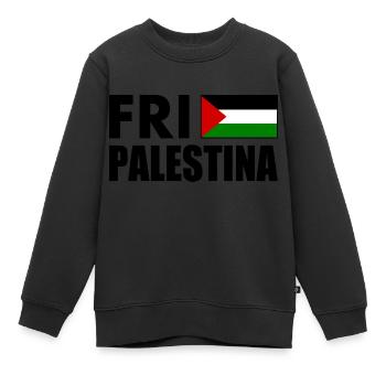 Fri palestina - Kinder Premium Organic Sweatshirt - Schwarz - Vorne - AI Model Kid Female (0cm)
