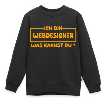 Concepteur de sites Web en tant que métier - Sweat Premium enfant bio - noir - Devant - AI Model Kid Female (0cm)